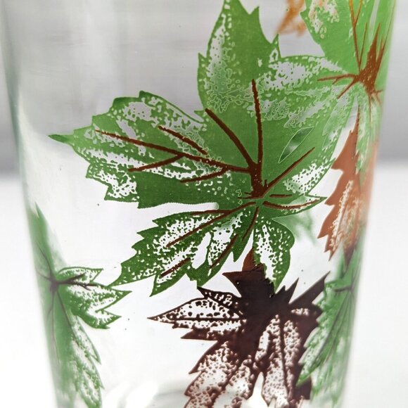 Vintage 50s Maple Leaves Highball Glass - Picture 9 of 9